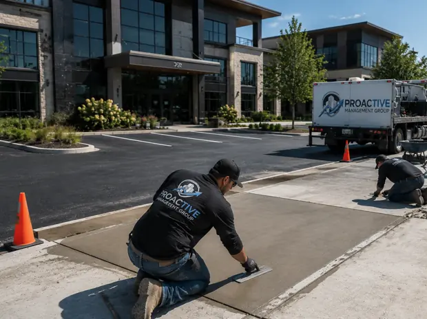 Sidewalk & Concrete Repair, Commercial site, Edmonton