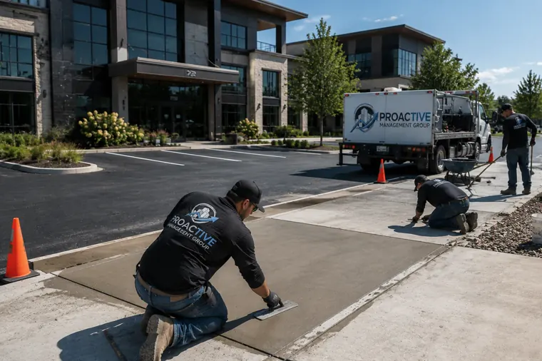 Asphalt, Parging & Concrete work by Proactive Management Group