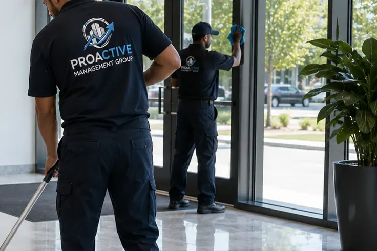 Janitorial & Building Cleanliness work by Proactive Management Group