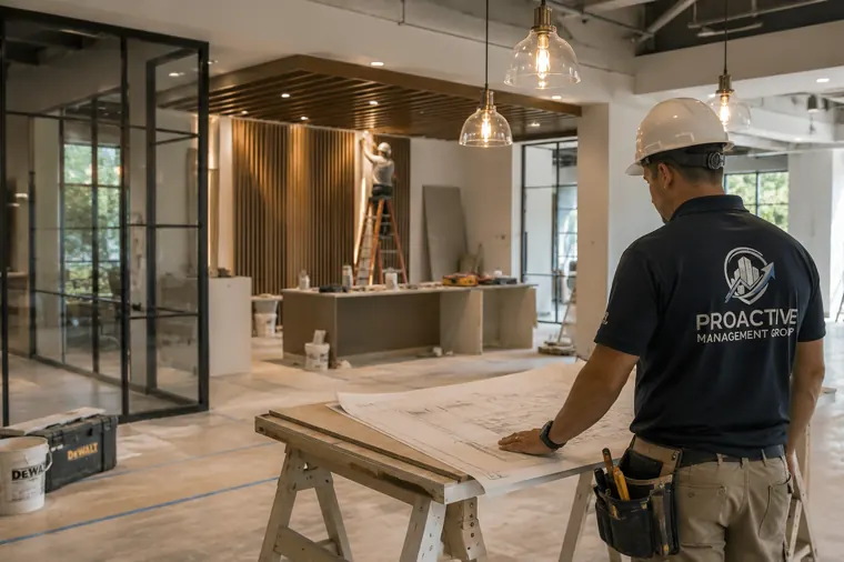Interior Renovation work by Proactive Management Group