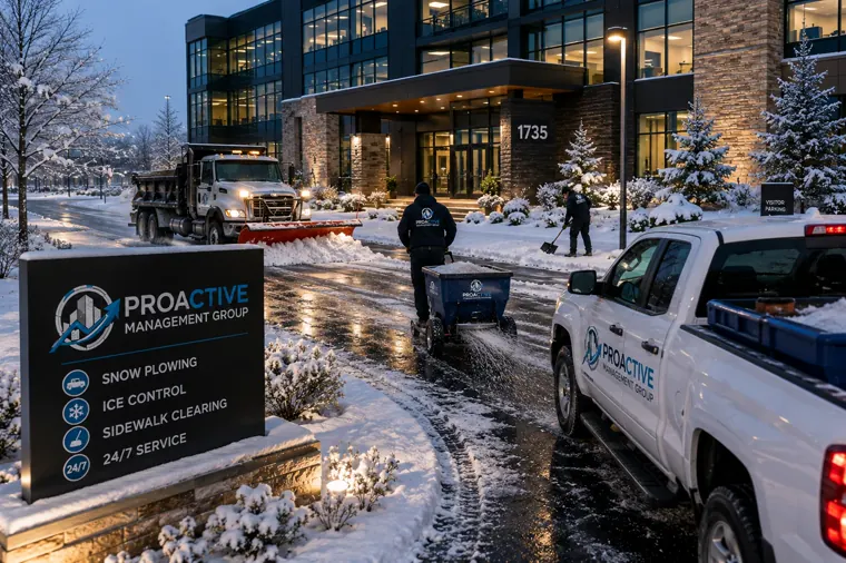 Snow & Ice Management work by Proactive Management Group